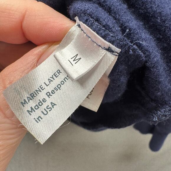 Marine Layer Hoodie Mens Medium Blue ZSCALER ZERO TRUST LOGO Pullover - Picture 7 of 8